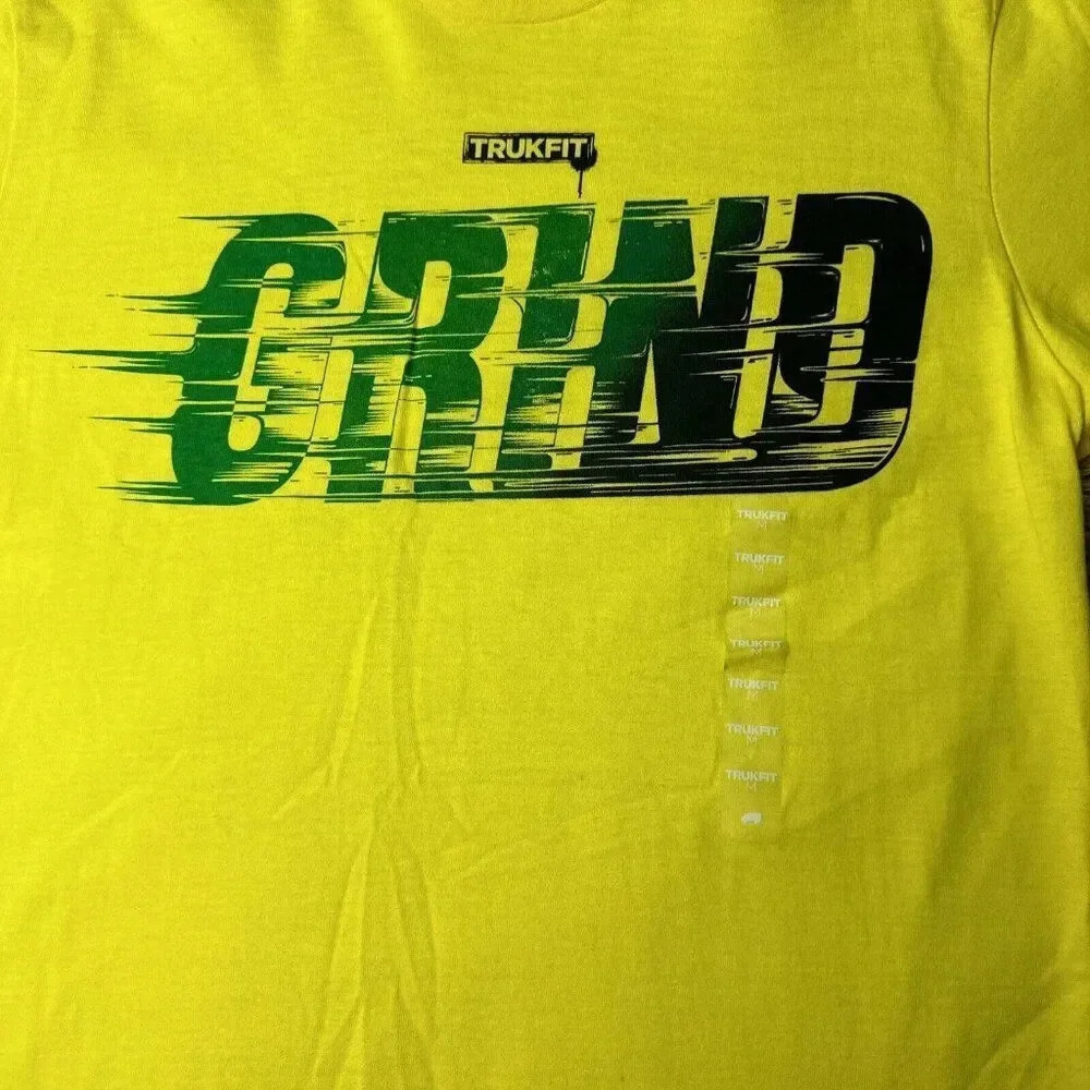 TRUKFIT Men’s Grind Graphic Cyber Yellow T-Shirt Size M - Picture 3 of 16